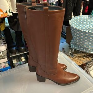Calvin Klein Haydee chestnut riding boot 6
